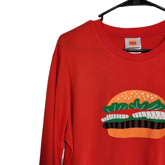 Burger King Unisex BK Official Whopper Sandwich Crew Long Sleeve T-Shirt - L - Picture 2 of 6